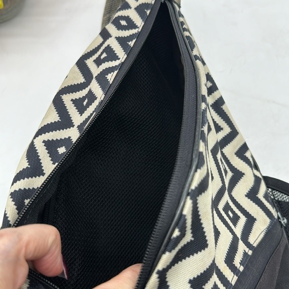 KAVU Off White Black Patterned Cord Crossbody Backpack TOT4932A main image 12